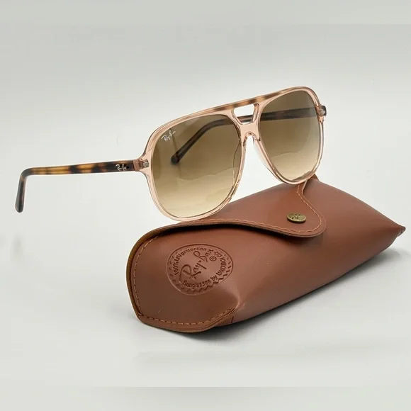 Ray-Ban Bill RB2198 Transparent Brown 1292/51 Large Lens Fashion Style w/case - Picture 12 of 12
